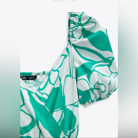 Zara Printed Poplin Dress. Small - Picture 8 of 9